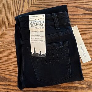 Jones New York Lexington Straight Jeans - Indigo Blue Wash
